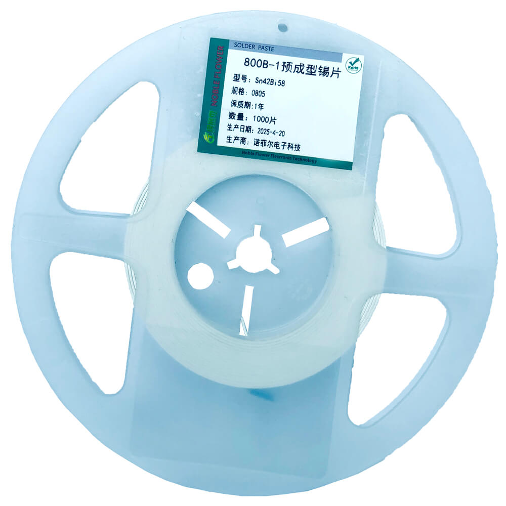Sn42Bi58 low-temperature solder pad